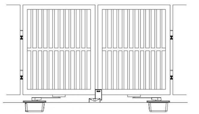 Ahouse Underground Swing Gate Opener - UA Single Solar Swing