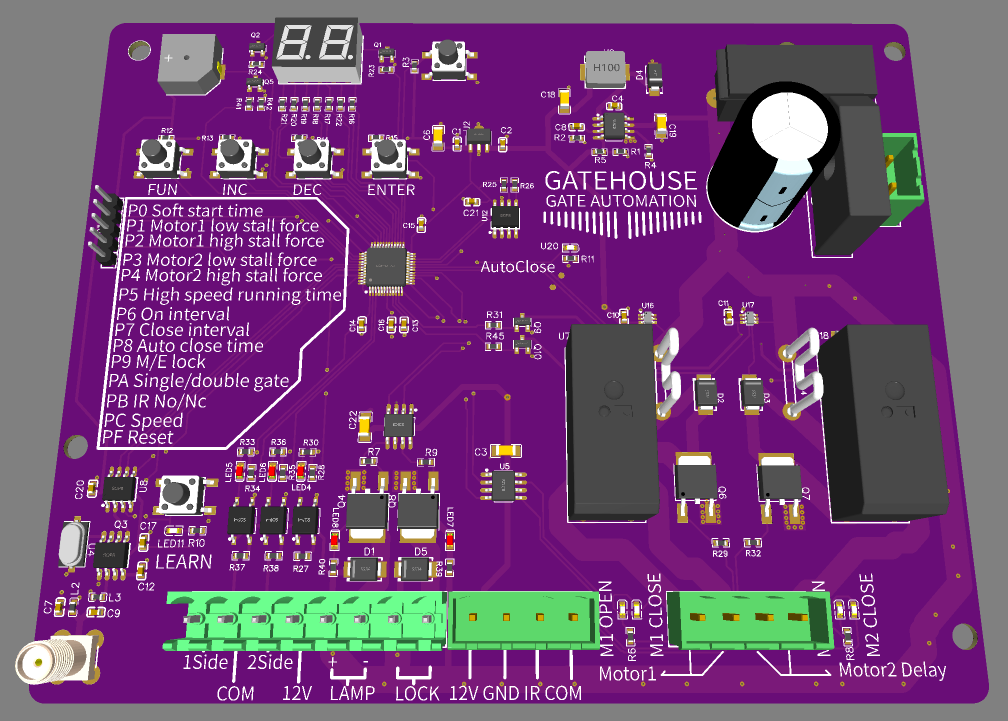 Gatehouse Security Purple Control Board - State Of The Art Electronics Built In Safety