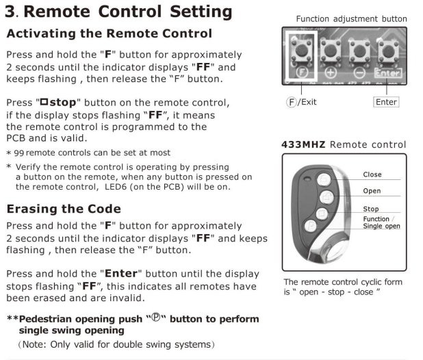 Ahouse Swing Or Slide Gate Kit Remote Control x 1