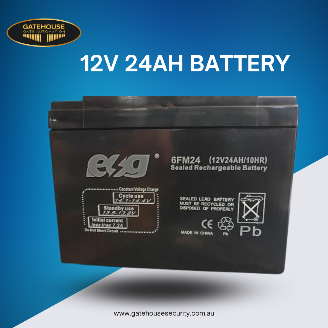 Battery Upgrade For Solar Gates 12v  24Ah 10hr rated