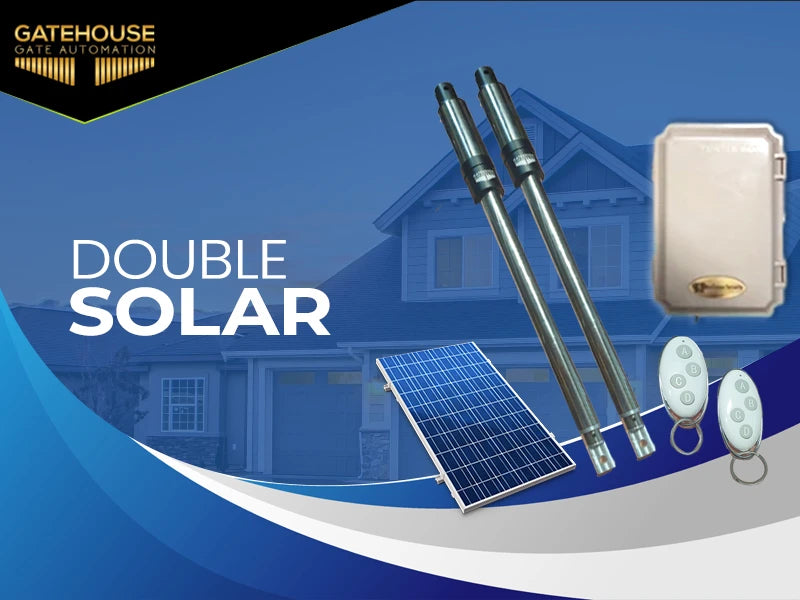 GateHouse Heavy Duty Double Solar Swing Gate Kit Australian Designed & Assembled