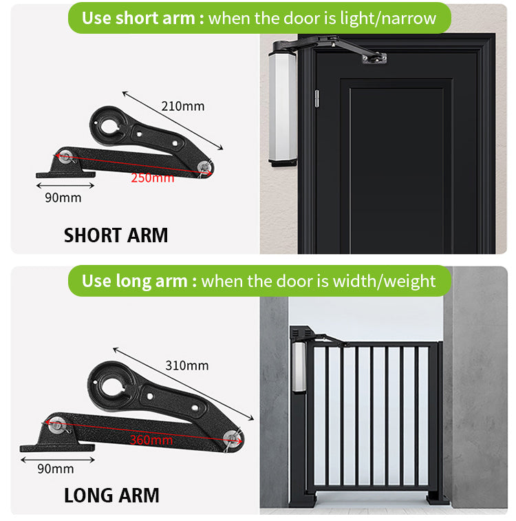 Automatic Door Opener Curved Arm Swing Door Operator For Intelligent Access Control