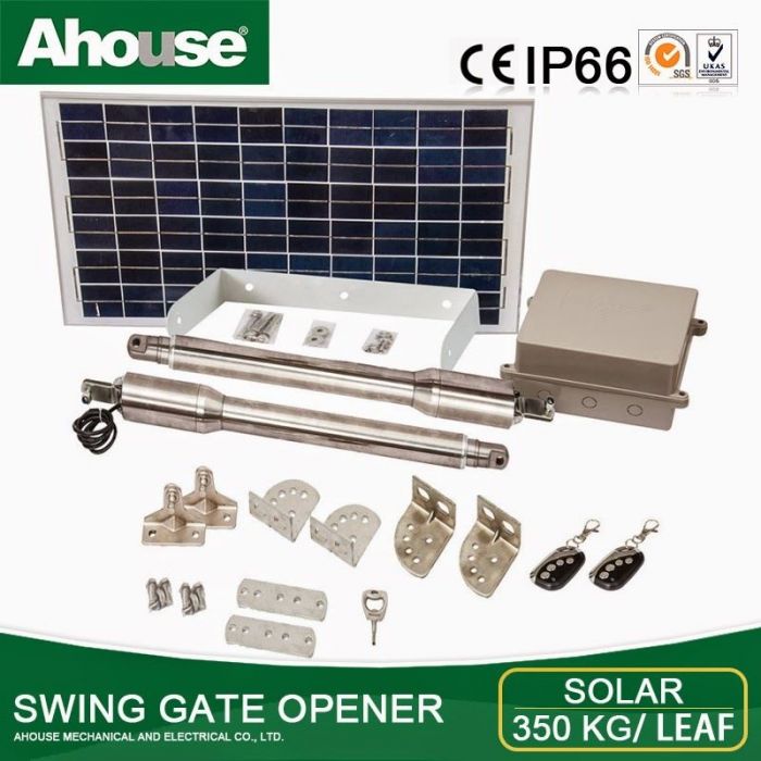 Ahouse Brand Double Solar Automatic Gate KIT  Up to 4.5 Meters Per gate Em3+