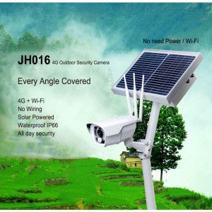 Security Camera, Solar Powered 4G Or WiFi Connection Professional System